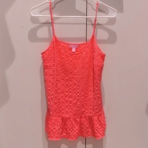 Lilly Pulitzer Bright Coral Pink Tank Top